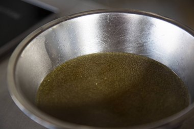 Allow the poured liquid (broth) to cool down.